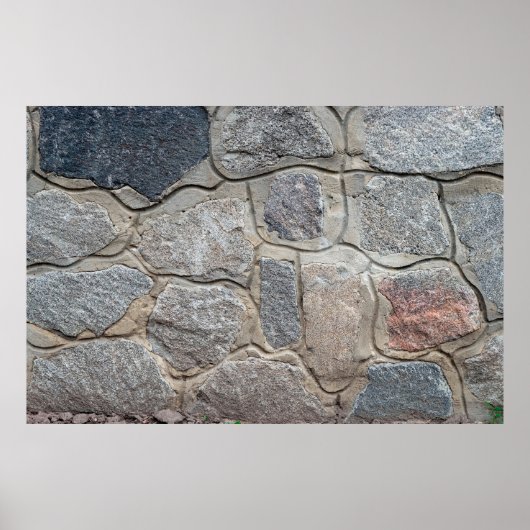 Old stone masonry textureabstract, architectuur, h poster (Voorkant)