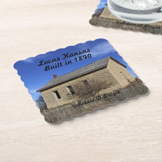 Old Stone School Papier Onderzetter (Gebogen)