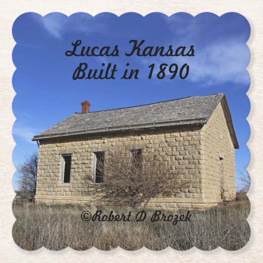 Old Stone School Papier Onderzetter (Voorkant)