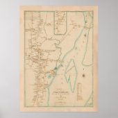 Old Stratford CT Map (1824) Poster (Voorkant)