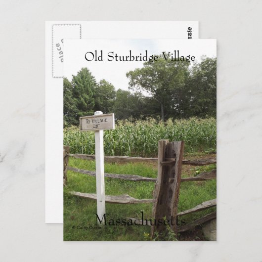 Old Sturbridge Village Massachusetts Briefkaart (Voorkant / Achterkant)