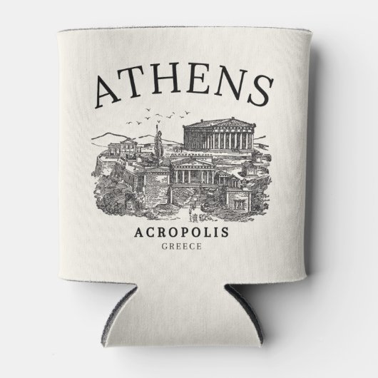 Old-Style Acropolis of Athens Print Blikjeskoeler (Voorkant)