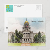 Old Style, Colorado State Capitol Bldg, Denver, CO Briefkaart (Voorkant / Achterkant)