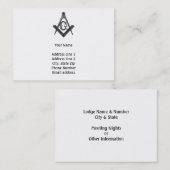 Old Style Freemason Visitekaartje (Voorkant / Achterkant)