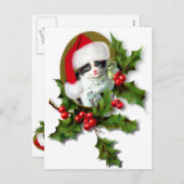 Old Style Vintage-kerstkeuten Feestdagenkaart (Voorkant / Achterkant)