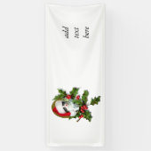 Old Style Vintage-kerstkeuten Spandoek (Verticaal)