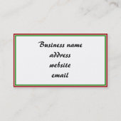 Old Style Vintage-kerstkeuten Visitekaartje (Achterkant)