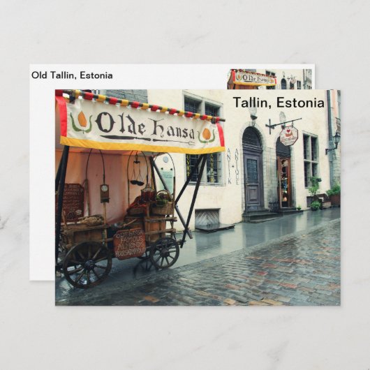 Old Talllin, Estland Briefkaart (Voorkant / Achterkant)