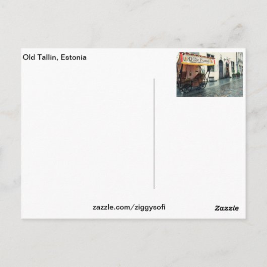 Old Talllin, Estland Briefkaart (Achterkant)