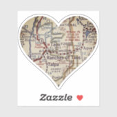 Old Taos New Mexico Map Sticker (Vel)