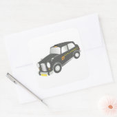 Old Taxi Vierkante Sticker (Envelop)
