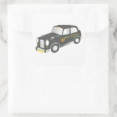 Old Taxi Vierkante Sticker (Tas)