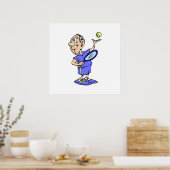 Old Tennis Guy Poster (Keuken)