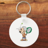 Old Tennis Player Sleutelhanger (Voorkant)