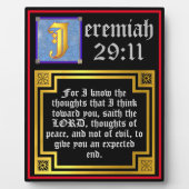 Old Testament Jeremiah 29:11 Biblical Quote Fotoplaat (Voorkant)