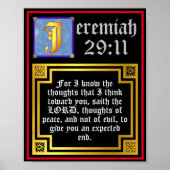 Old Testament Jeremiah 29 11 Illuminated Quote Poster (Voorkant)