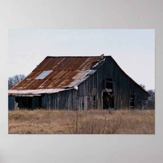 Old Texas Barn 37 Poster (Voorkant)