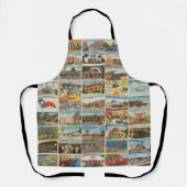 Old Texas Briefkaarten All-Over Print Apron Schort (Voorkant)