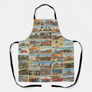 Old Texas Briefkaarten All-Over Print Apron Schort