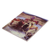 “Old Texas” door W Herbert Dunton Tegeltje (Zijkant)