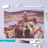 "Old Texas" door W Herbert Dunton Tissuepapier (Craft)