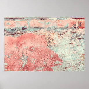 Old texture d = wall with natural defects. S Poster