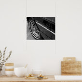 Old Thunderbird Black en White Poster (Keuken)