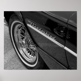 Old Thunderbird Black en White Poster