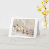 Old Tiger in the Snow, Hokusai, 1849 Kaart (Gele Bloem)