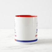 Old Time Barber Shop Tweekleurige Koffiemok (Center)