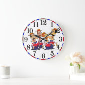 Old Time Barbershop Quartet Cartoon Clock Grote Klok (Huis)