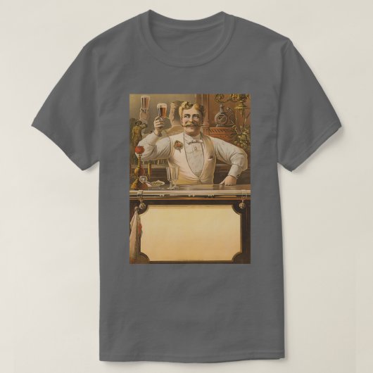 Old Time Bartender  Beer T-shirt (Design voorkant)