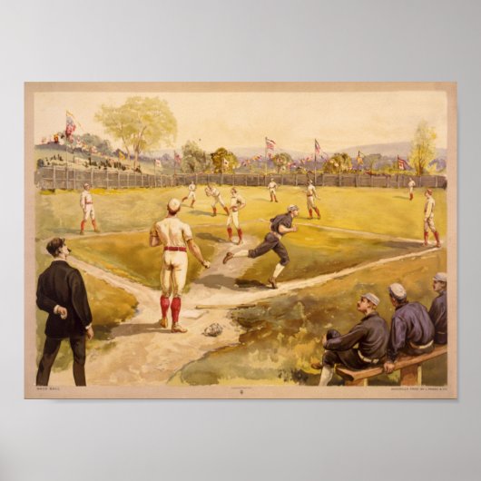 Old Time Base Ball Poster (Voorkant)