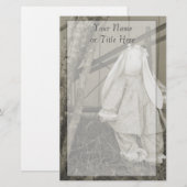 Old Time Bunny Stationery Briefpapier (Voorkant / Achterkant)