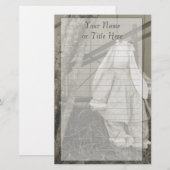 Old Time Bunny Stationery Briefpapier (Voorkant / Achterkant)