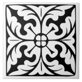 Old Time Classic: Black and White Traditional Tegeltje (Voorkant)