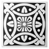 Old Time Classic: Black and White Traditional Tegeltje (Voorkant)