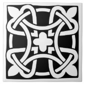 Old Time Classic Black and White Traditional Tegeltje (Voorkant)