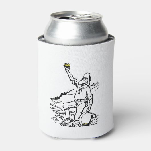 Old Time Gold Miner Prospector Blikjeskoeler (Blikje Voorkant)