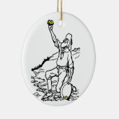 Old Time Gold Miner Prospector Keramisch Ornament (Rechts)