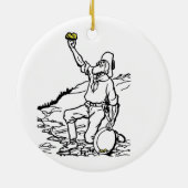 Old Time Gold Miner Prospector Keramisch Ornament (Achterkant)