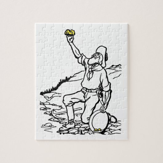 Old Time Gold Miner Prospector Legpuzzel (Verticaal)