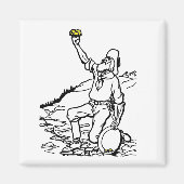 Old Time Gold Miner Prospector Magneet (Voorkant)