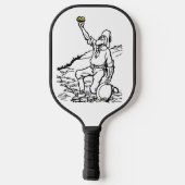 Old Time Gold Miner Prospector Pickleball Paddle (Achterkant)