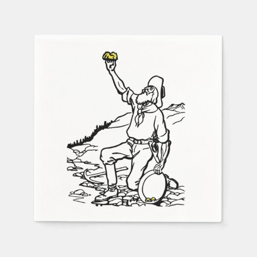 Old Time Gold Miner Prospector Servet (Voorkant)