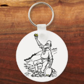 Old Time Gold Miner Prospector Sleutelhanger (Voorkant)