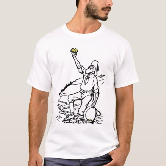 Old Time Gold Miner Prospector T-shirt (Voorkant)