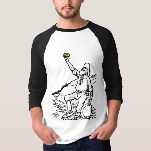 Old Time Gold Miner Prospector T-shirt (Voorkant)