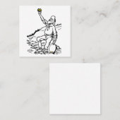 Old Time Gold Miner Prospector Vierkante Visitekaartje (Voorkant / Achterkant)