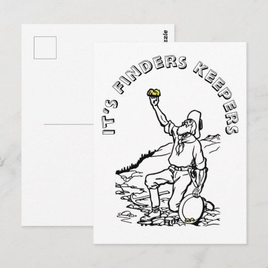 Old Time Gold Prospector Briefkaart (Voorkant / Achterkant)